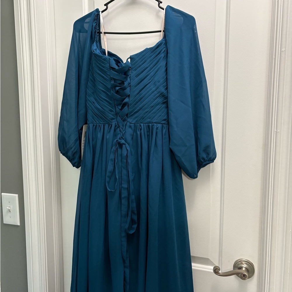 Lavétir Teal Formal Bridesmaid Wedding Maxi Dress Size 10 - Picture 12 of 14